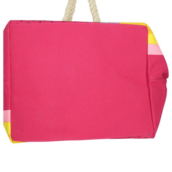 Amika Signature Rope Handle Large Tote Bag In Floral Pink Multi - Picture 5 of 11